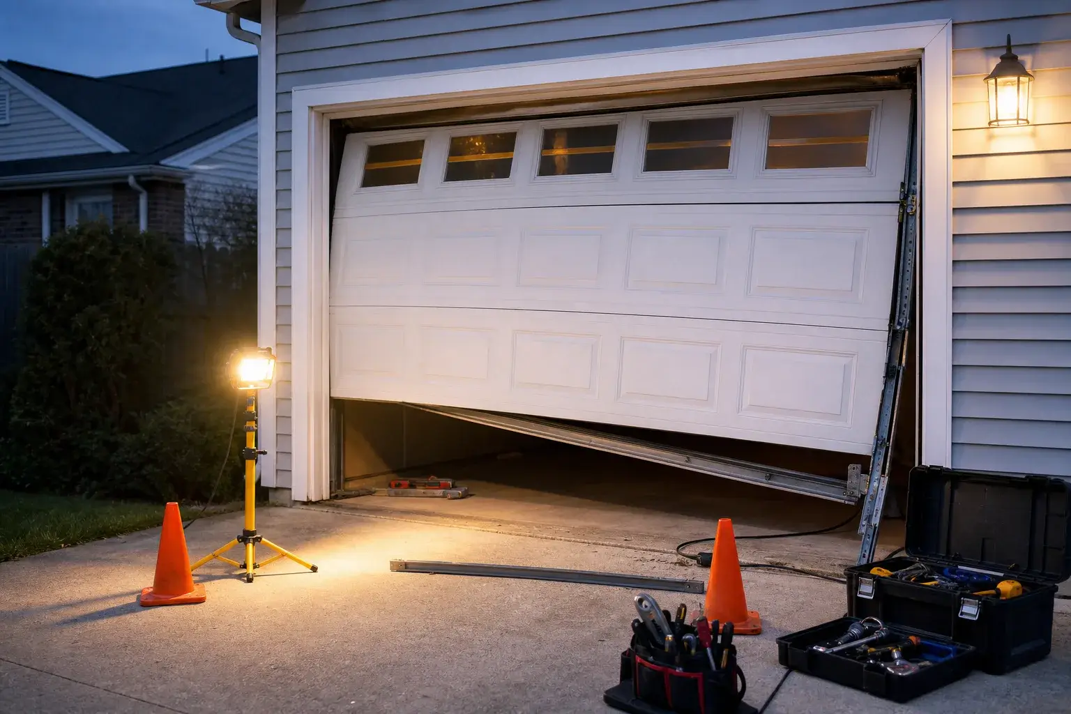Emergency garage door service