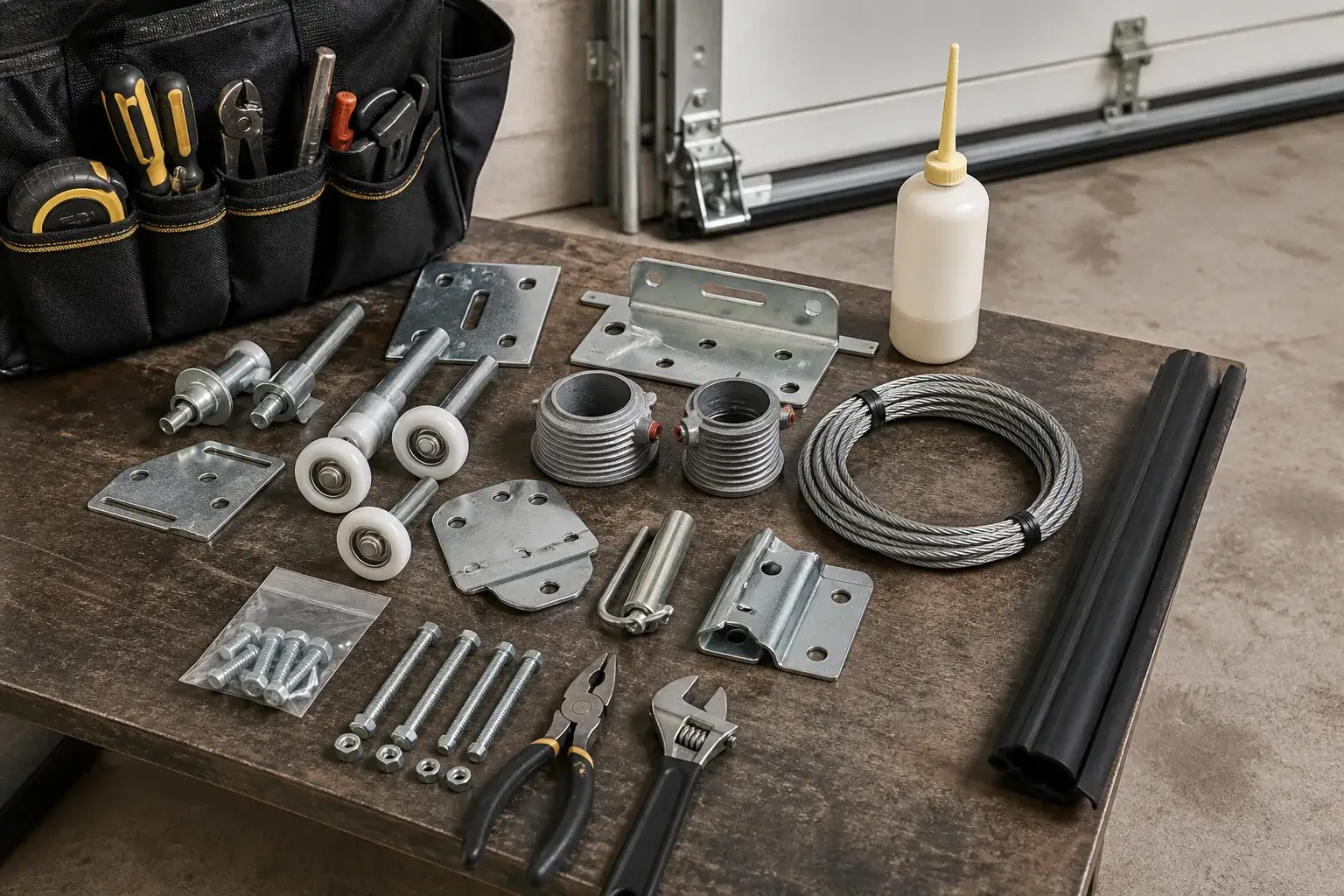 Garage door parts