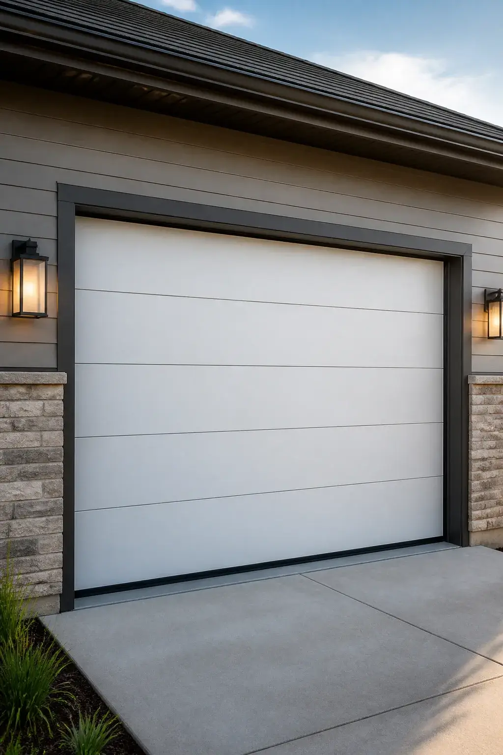 Wind rated steel garage door