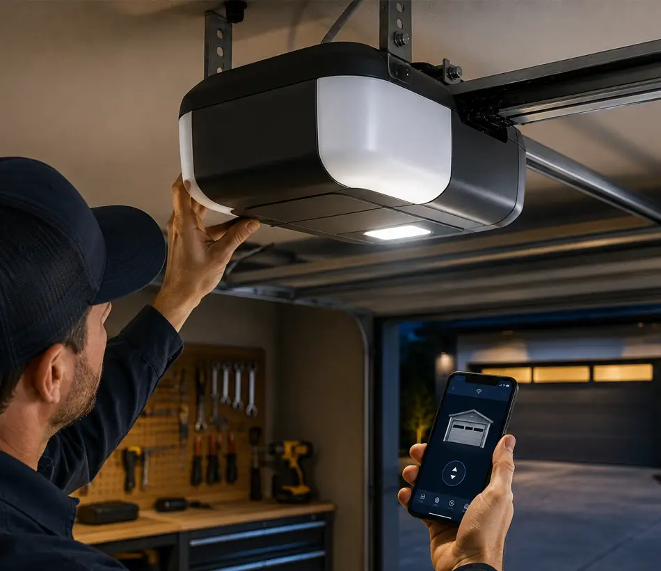 Garage door opener modernization and diagnostics